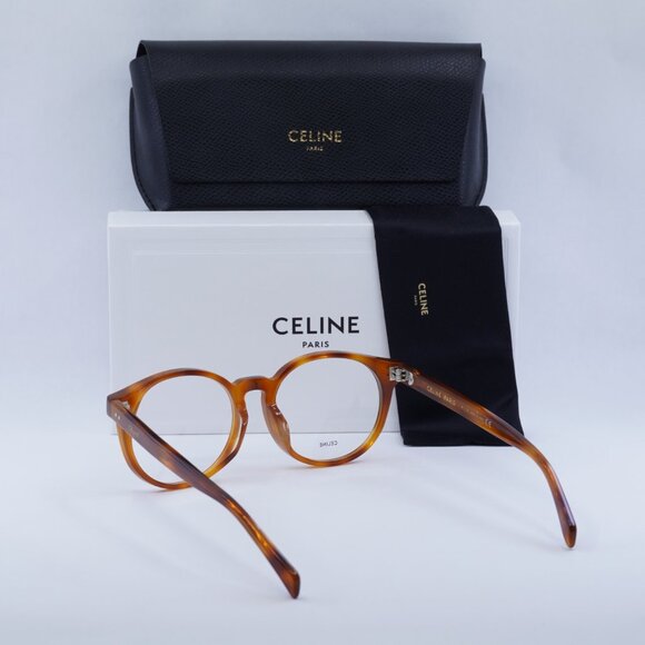 Final Price! Celine CL50031F 053 Shiny Light Havana Eyeglasses 54mm - Picture 3 of 10